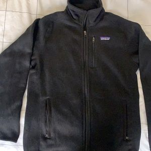 Men’s full zip charcoal colored better sweater